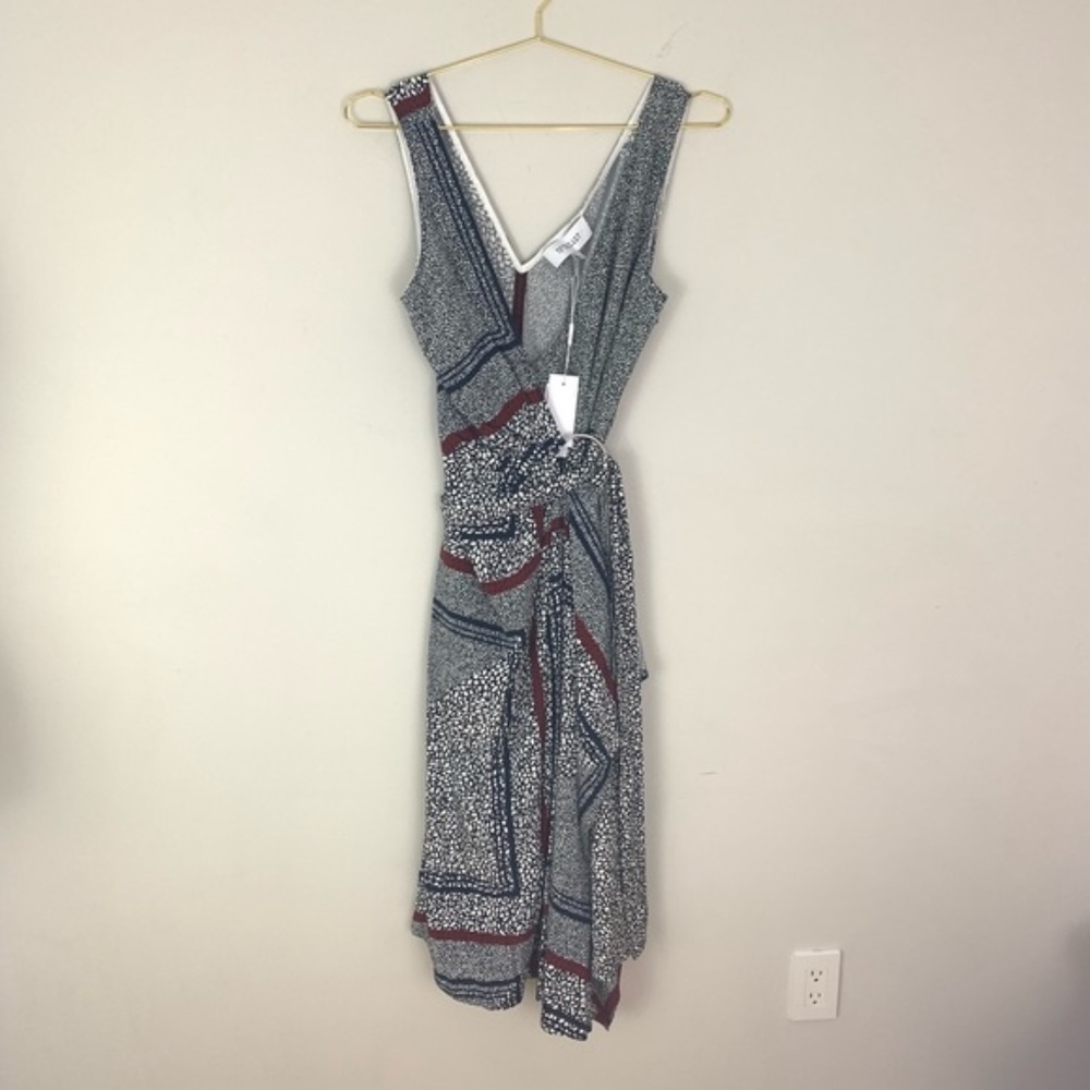NWT Derek Lam 10 Crosby Silk Midi Wrap Dress 6 - Picture 5 of 8